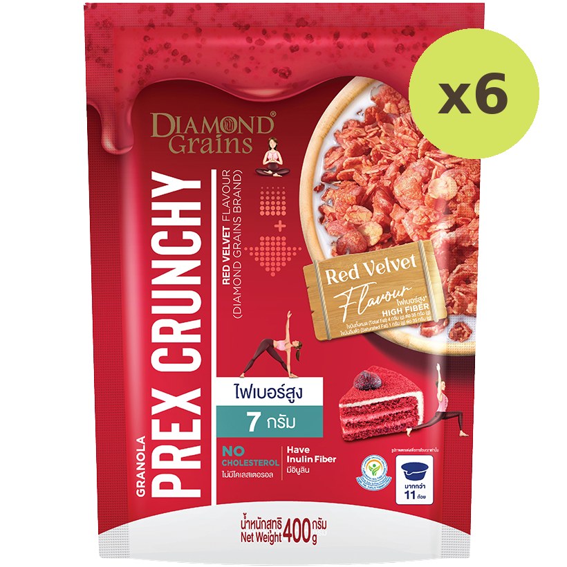 Diamond Grains Granola Prex Crunchy Red Velvet