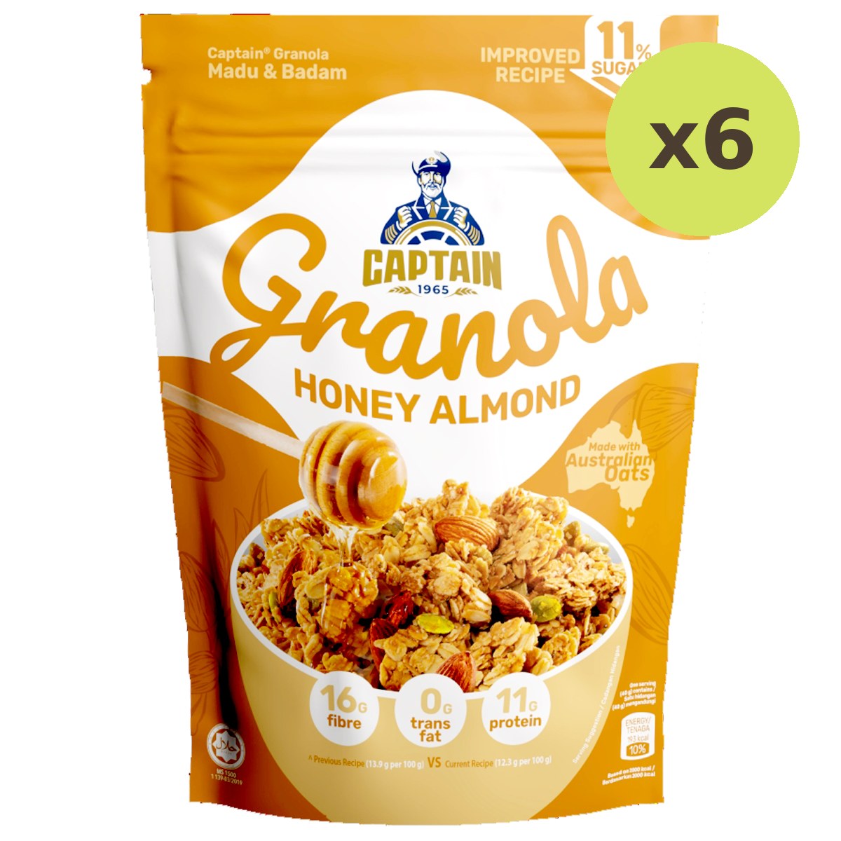 Captain Oats Honey Almond Granola