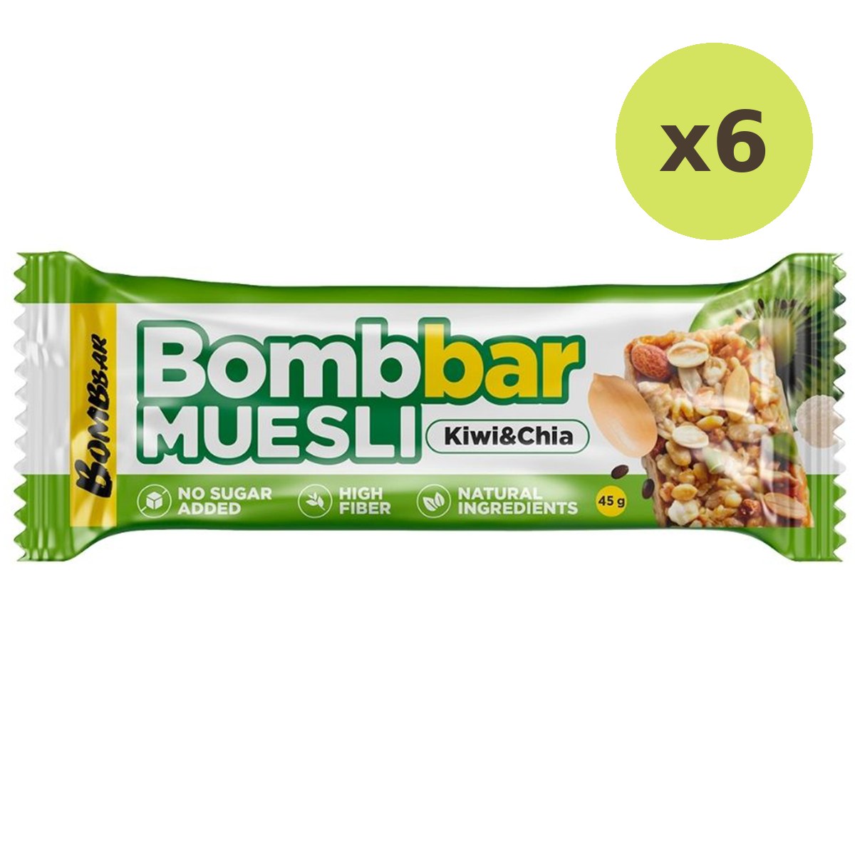 Bombbar Muesli Bar Kiwi-Chia