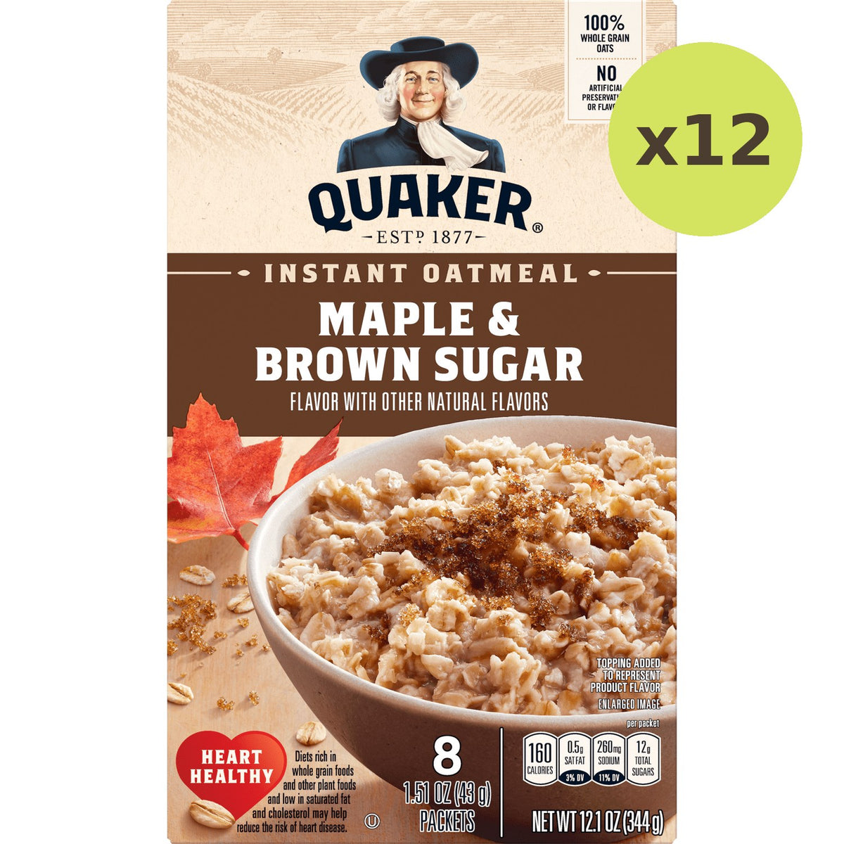 Quaker Instant Oatmeal Maple And Brown Sugar
