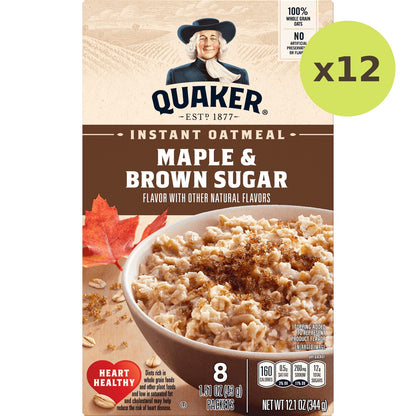 Quaker Instant Oatmeal Maple And Brown Sugar