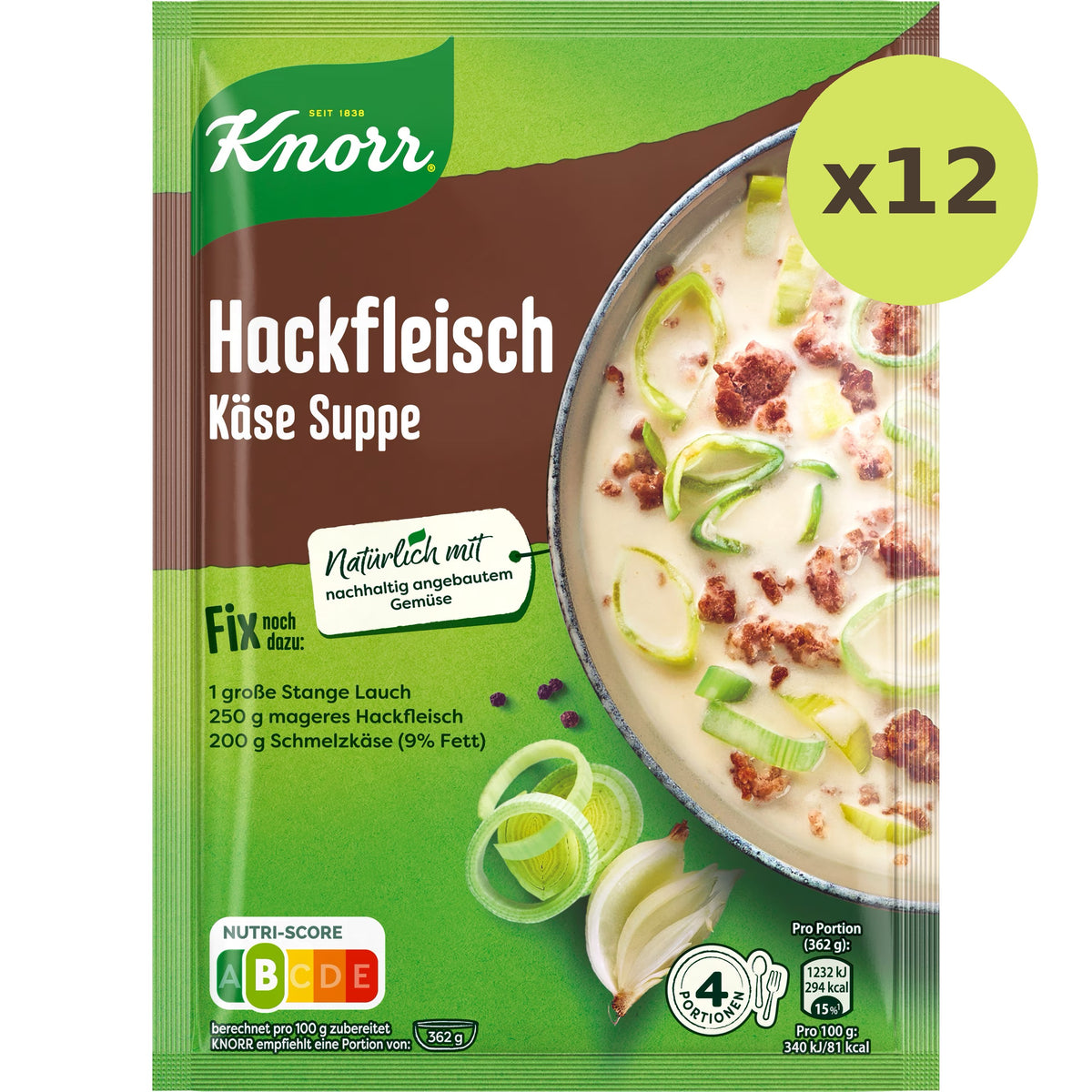 Knorr Fix Hackfleisch Kase Suppe