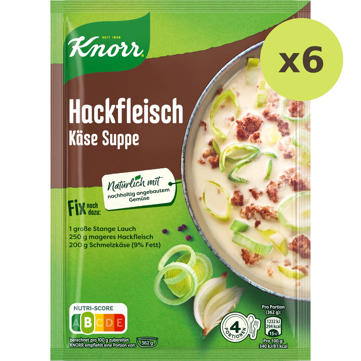 Knorr Fix Hackfleisch Kase Suppe