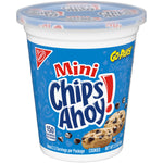 Nabisco Chips Ahoy Mini Cookies in a clear snack bag, showing small chocolate chip cookies perfect for snacking