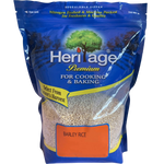 Heritage Barley Rice in a grocery package, showcasing the product label and grains in a clear, natural setting.