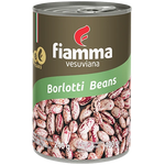 Fiamma Vesuviana Borlotti beans in a bowl, showcasing their red and white speckled appearance, ready for cooking or serving.