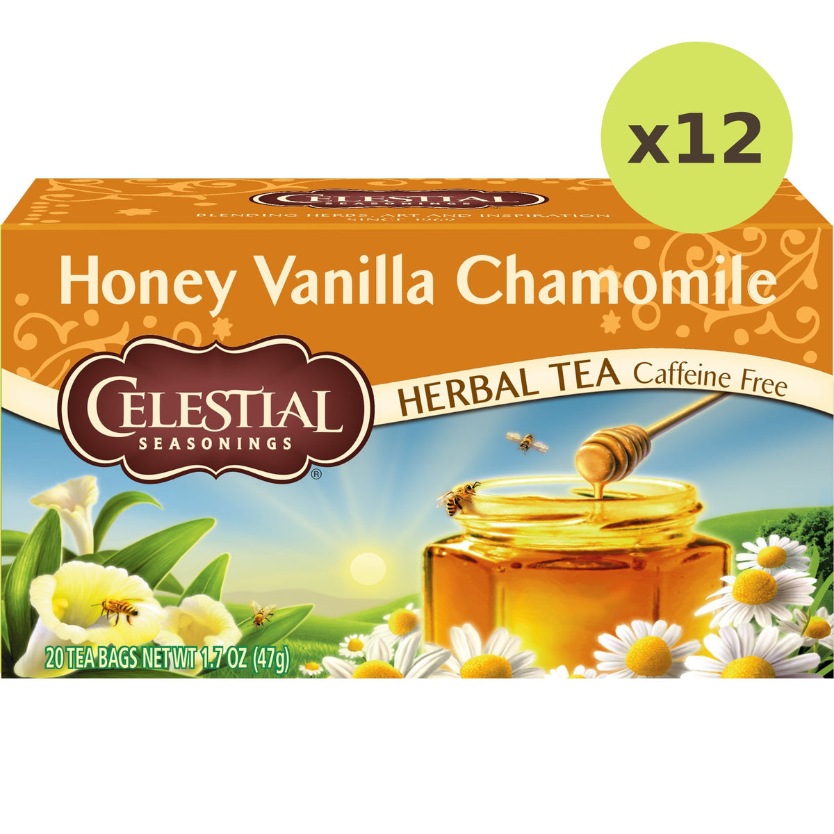 Celestial Seasonings Honey Vanilla & Chamomile Tea Caffeine Free