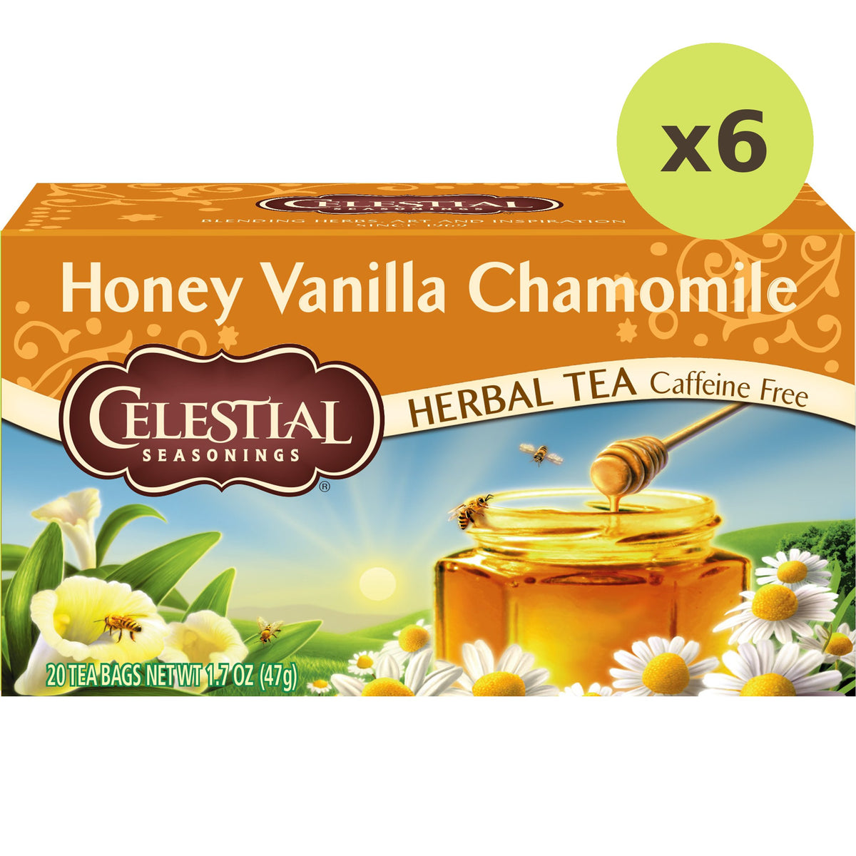 Celestial Seasonings Honey Vanilla & Chamomile Tea Caffeine Free