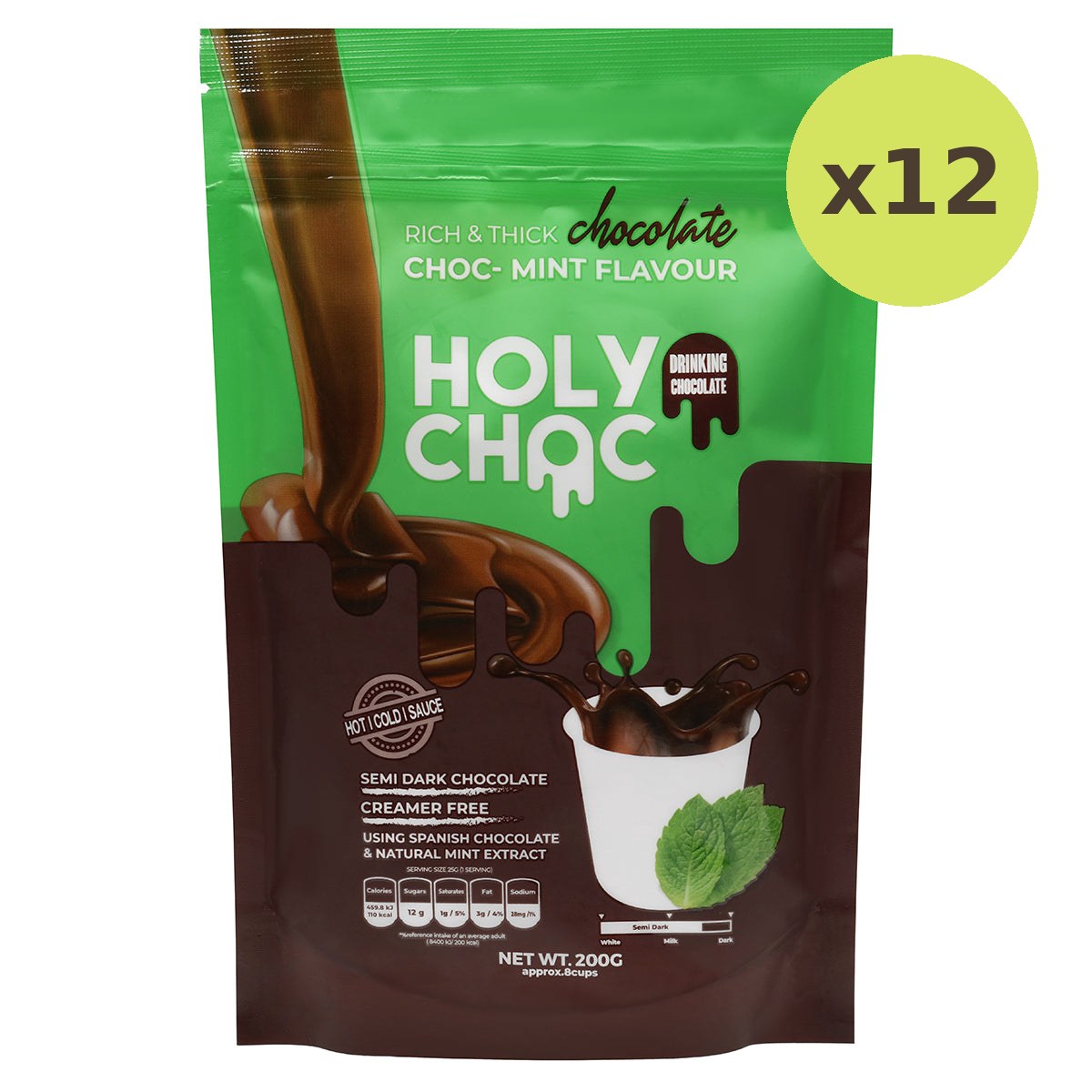 Holy Choc Drinking Mint Chocolate Cocoa Mix