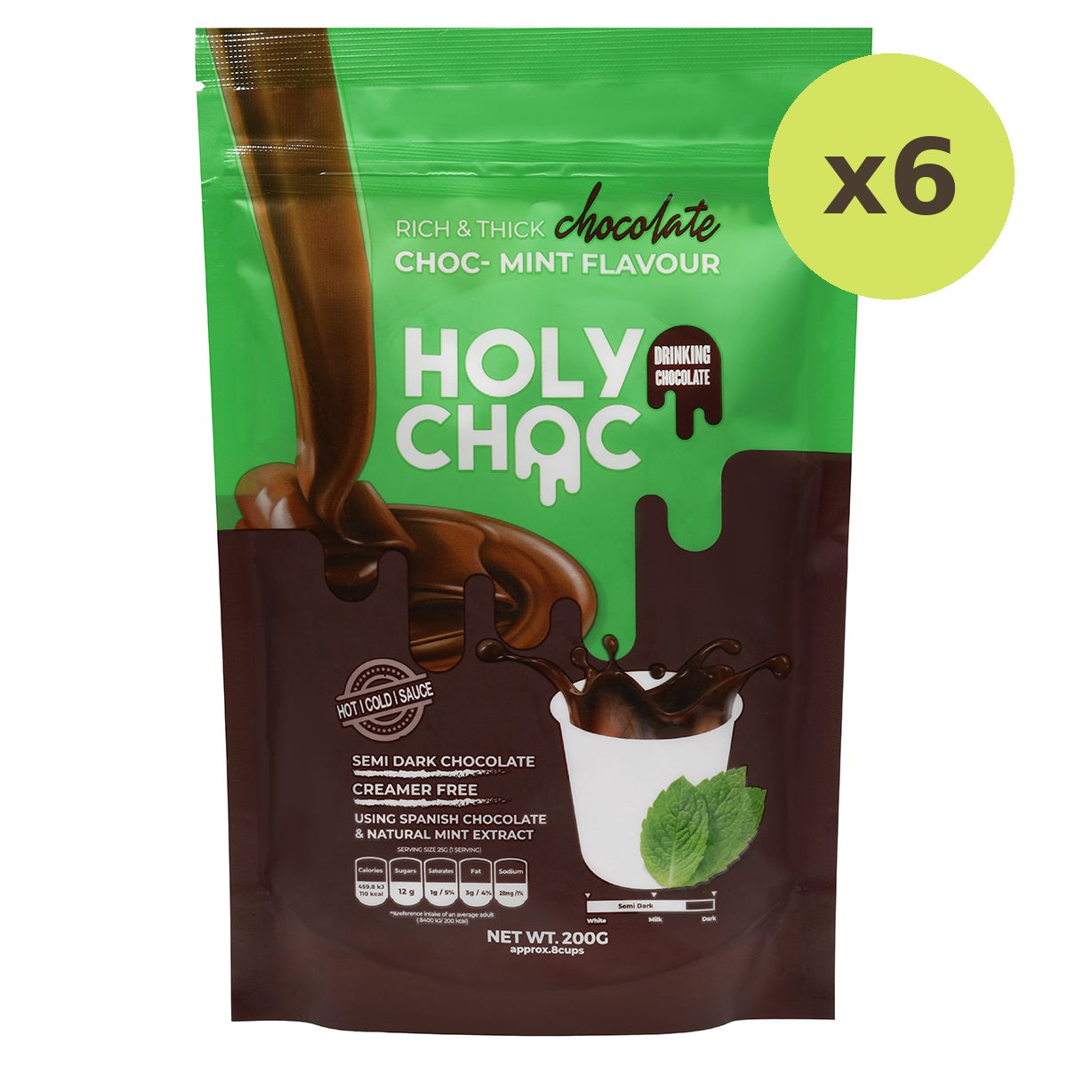 Holy Choc Drinking Mint Chocolate Cocoa Mix