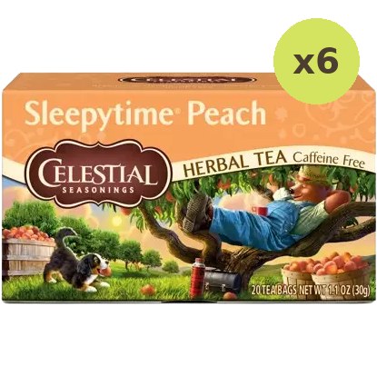 Celestial Seasonings Peach Herbal Tea Caffeine Free