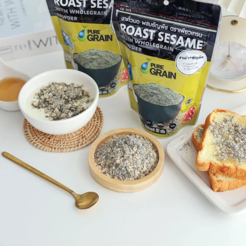 Pure Grain Ground Roasted Sesame Mixed With Grains Formula 80g