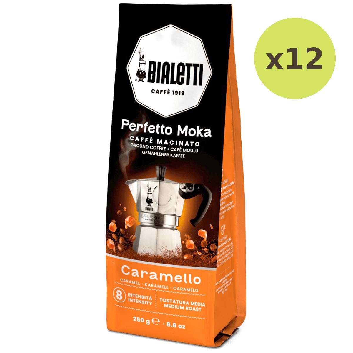 Bialetti Perfetto Moka Ground Coffee Caramello