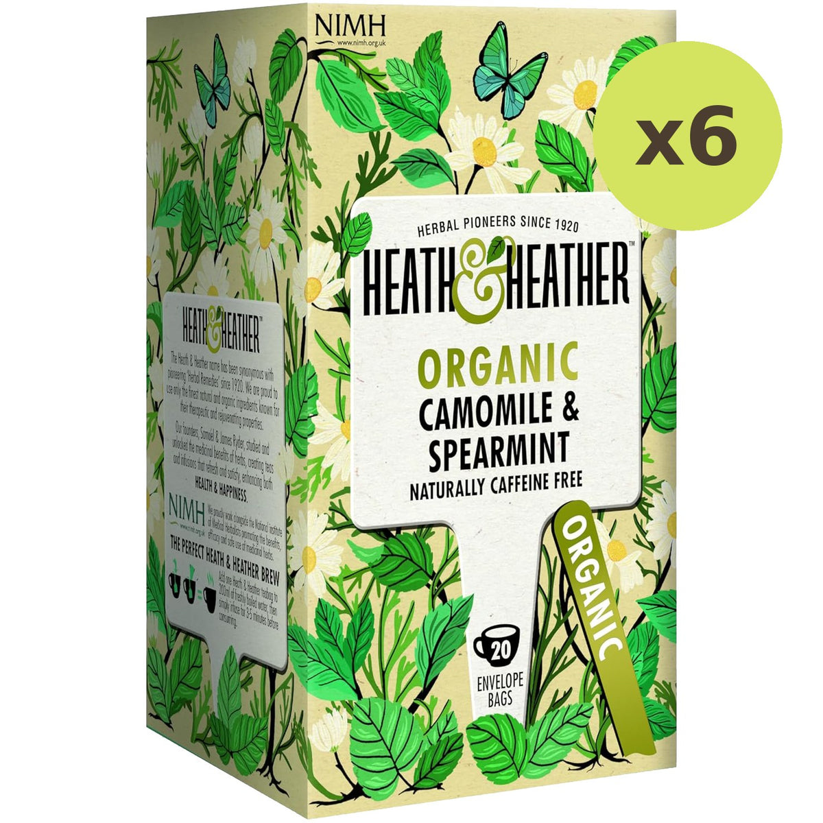Heath & Heather Organic Camomile & Spearmint Tea