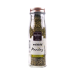 Fresh Spice Story Parsley in a grocery package, vibrant green herb with curly leaves, ideal for cooking and garnishing dishes.