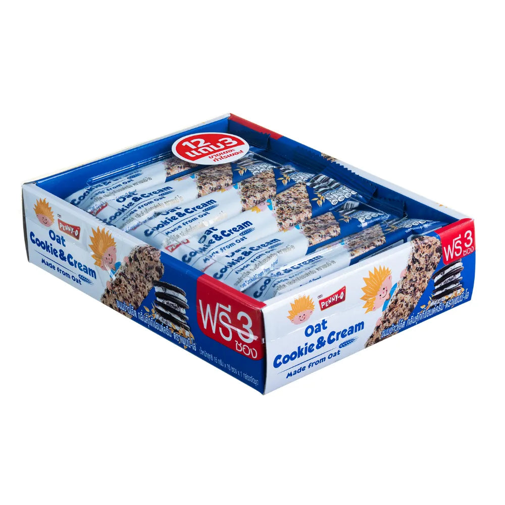 Pennyo Oatmeal Snacks Cookie And Cream Flavor 15g x3