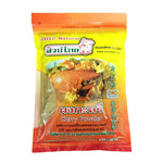 Suanthai Curry Powder 500g in a sealed plastic packet, traditional dry grocery spice blend for cooking flavorful Thai curries.