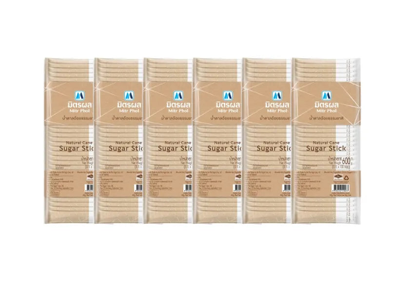 MITRPHOL Sugar Stick Natural Cane 100 Sachets 6g x6