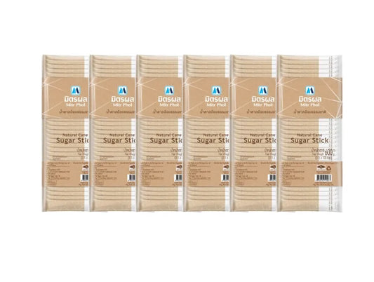 MITRPHOL Sugar Stick Natural Cane 100 Sachets 6g x6