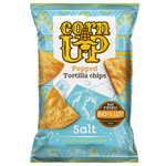 Corn Up Tortilla Chips Salt, crunchy snack with salted flavor, showcasing golden corn chips in a natural setting.