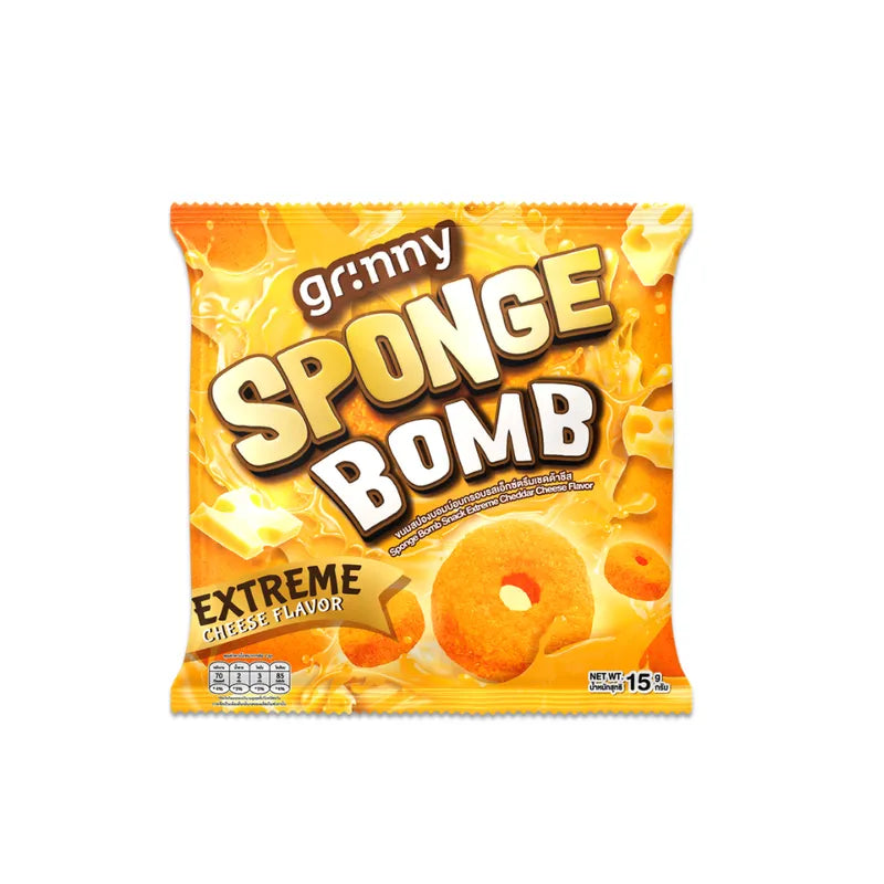 Grinny Sponge Bomb Snack Extreme Cheddar Cheese Flavor 15g