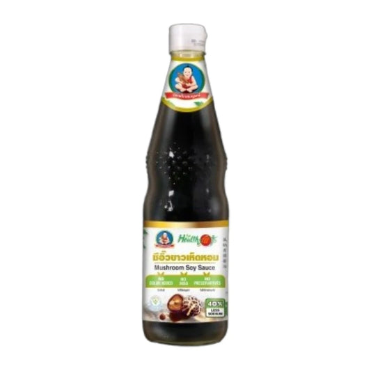 Deksomboon Mushroom Soy Sauce Less Sodium Healthy Fit 700ml