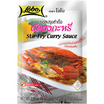 Lobo 2-in-1 Stir Fry Curry grocery product package with colorful branding and images of stir fry and curry dishes.