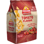 Mission Tomato Flavored Tortilla Chips in a colorful bag, showcasing crispy, seasoned snack chips perfect for snacking or sharing.