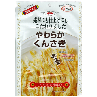 Maruesu Yawaraka Kunsaki Smoked Squid Snacks