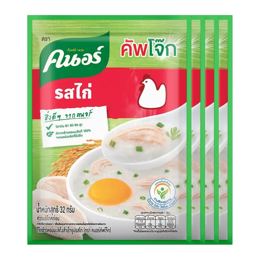 KNORR CUP JOK SACHET INSTANT PORRIDGE WITH CHICKEN . PACK 4 32g