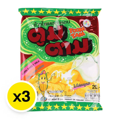 Toomtam Corn Extrude Sweet Milk 91g x3