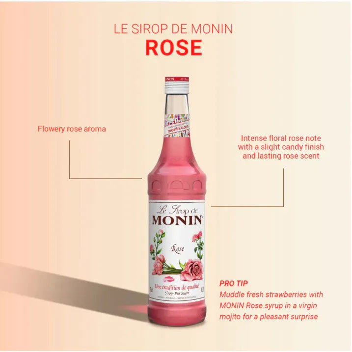 Monin Rose Syrup 700ml