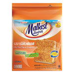 Malkist BBQ Floss confectionery snack in a colorful package, showing the crispy, savory snack pieces inside.