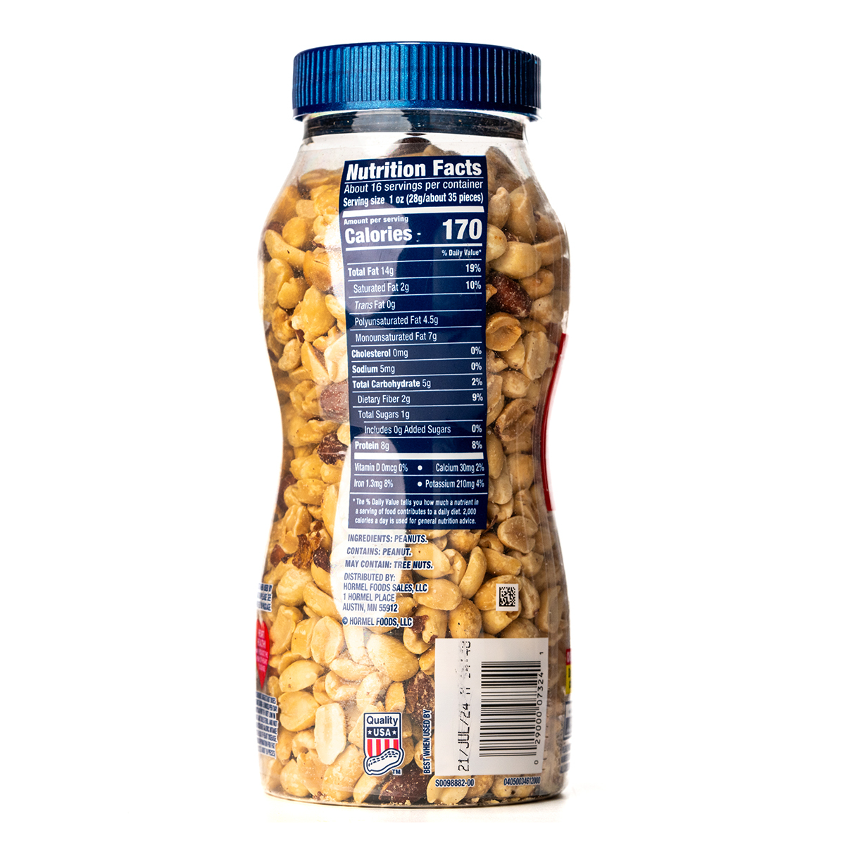 Planters Peanuts Dry Roasted Unsalted
