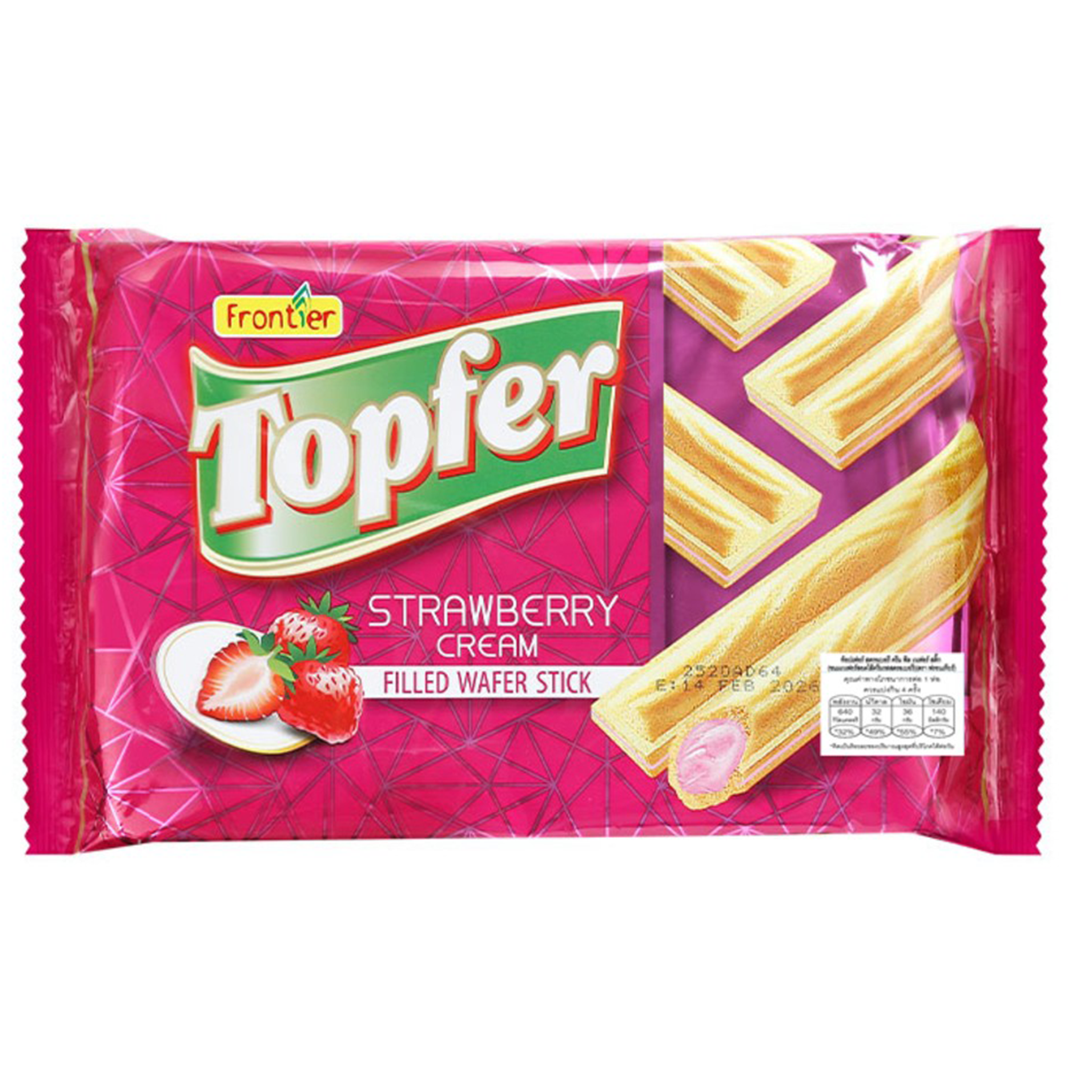 Frontier Topfer Strawberry Cream Filled Wafer Stick