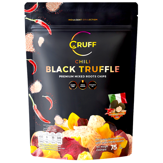 Cruff Mixed Root Chips Chili Black Truffle Flavor