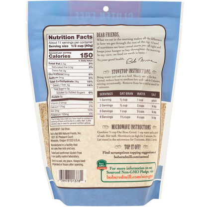 Bob's Red Mill Gluten Free Oat Bran