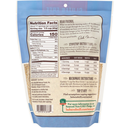 Bob's Red Mill Gluten Free Oat Bran