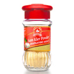 Nguan Soon Sam Kler Powder in a clear container, showing the fine white powdered grocery product by Nguan Soon brand.