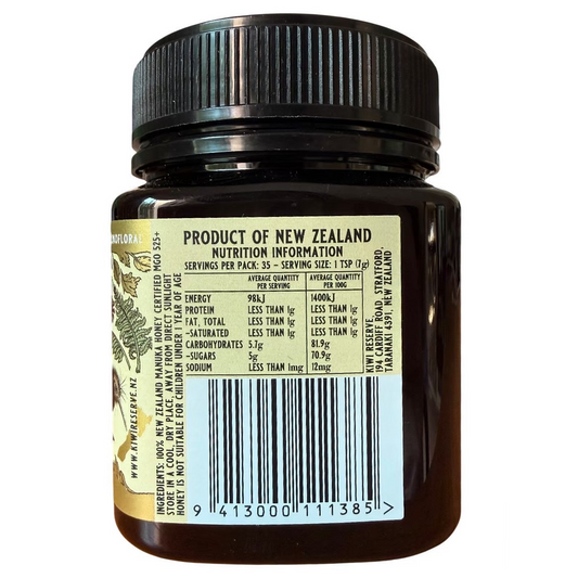 Kiwi Reserve NZ Monofloral Manuka Honey MGO 525+