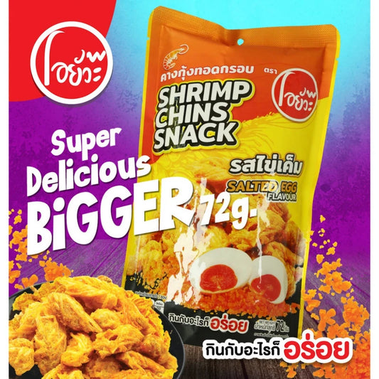 O-yua Crispy Fried Shrimp Chin Salted Egg Flavor Snack 72g