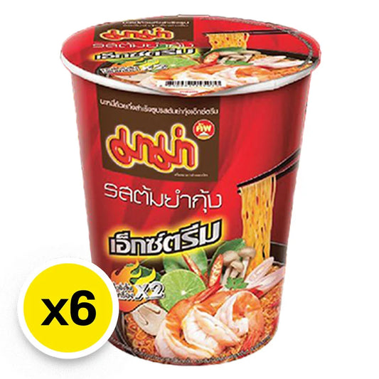 MAMA Cup Instant Noodle Tom Yum Kung X Treme 60g x6