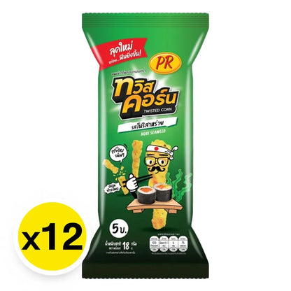 PR Twist Corn Snack Nori Seaweed Flavour 18g x12