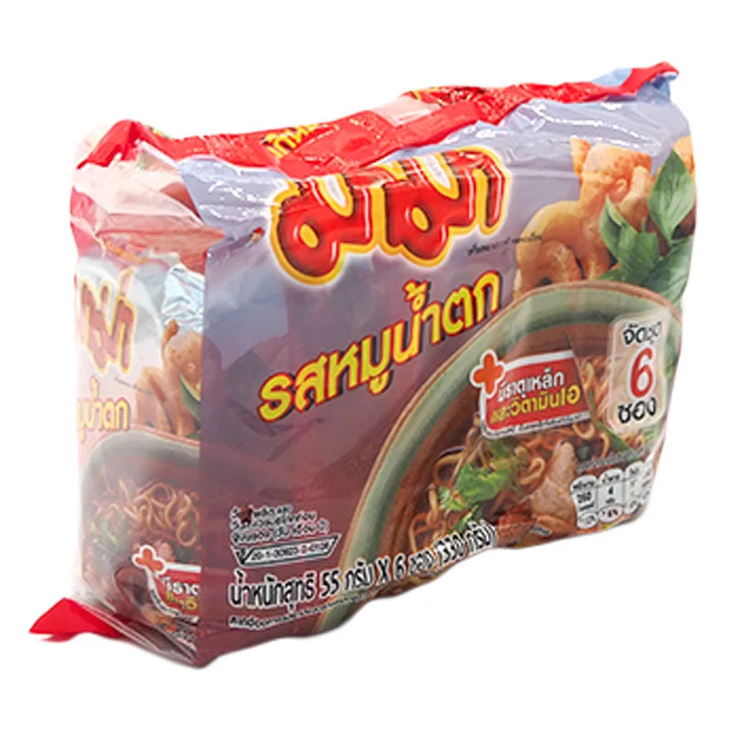 Mama Instant Noodles Moo Nam Tok Flavour 55g x6
