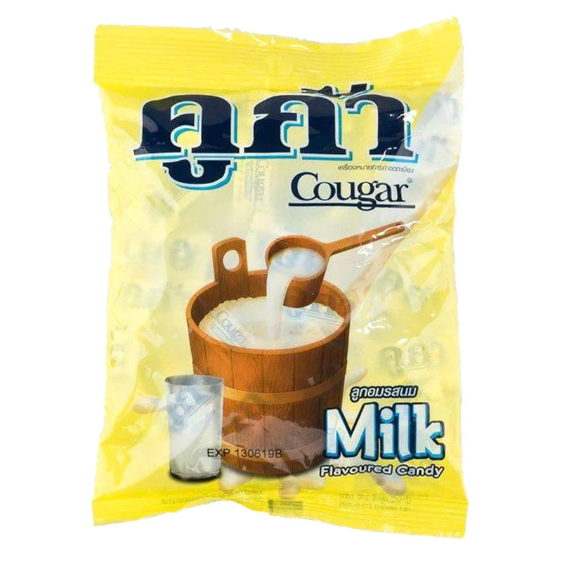 Assorted COUGAR Soft Candy Milk chocolates in a box of 100 pieces, featuring smooth milk chocolate coating and soft texture.