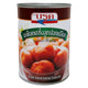 Canned BROOK Whole Peel Tomato 565g in a glass jar with peeled tomatoes visible inside.