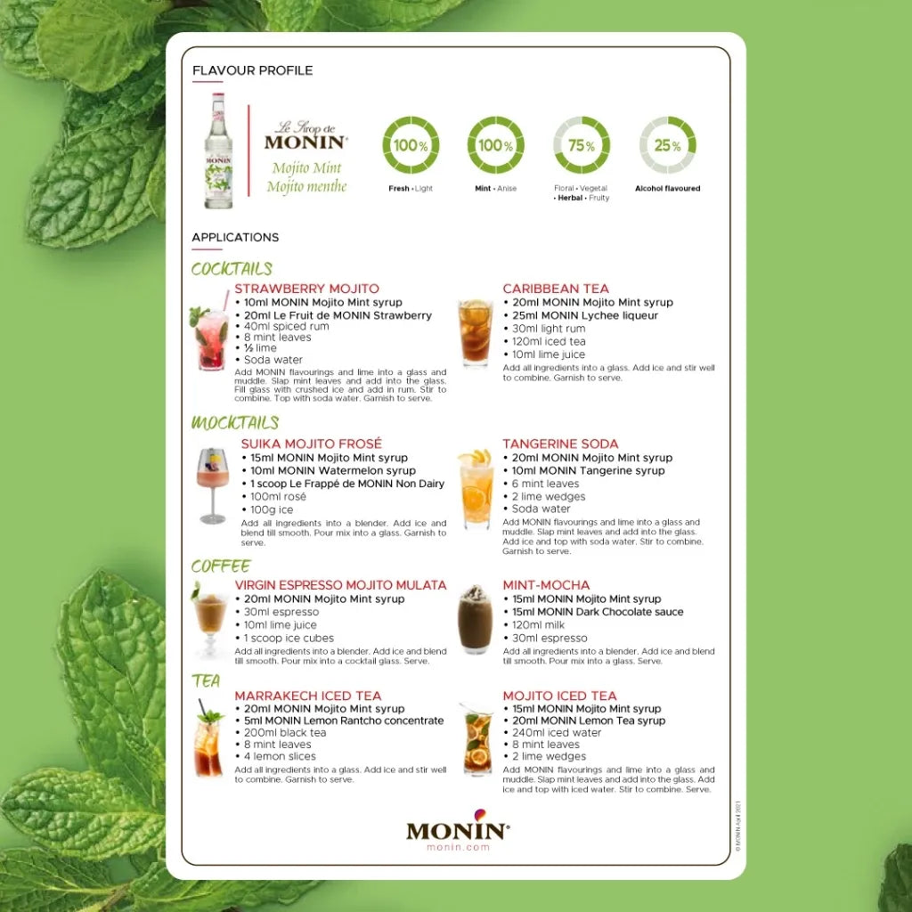 Monin Mojito Mint Syrup 700ml