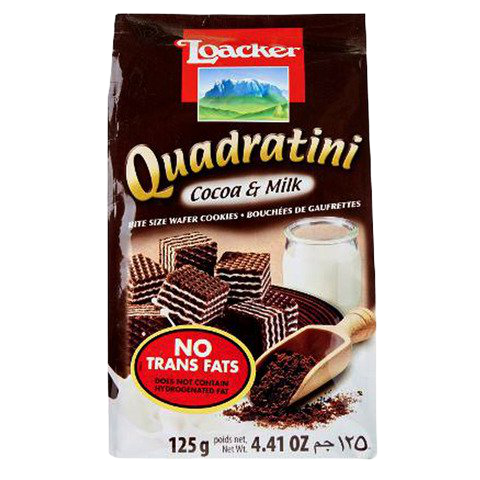 Loacker Quadratini Cocoa Milk Wafer