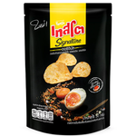 Tasto Sig Origi Salted Egg Flat Cut Chips, savory confectionery snack with salted egg flavor, viewed in a crisp, flat chip form.