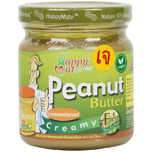 Happy Mate Unsweetened Creamy Peanut Butter